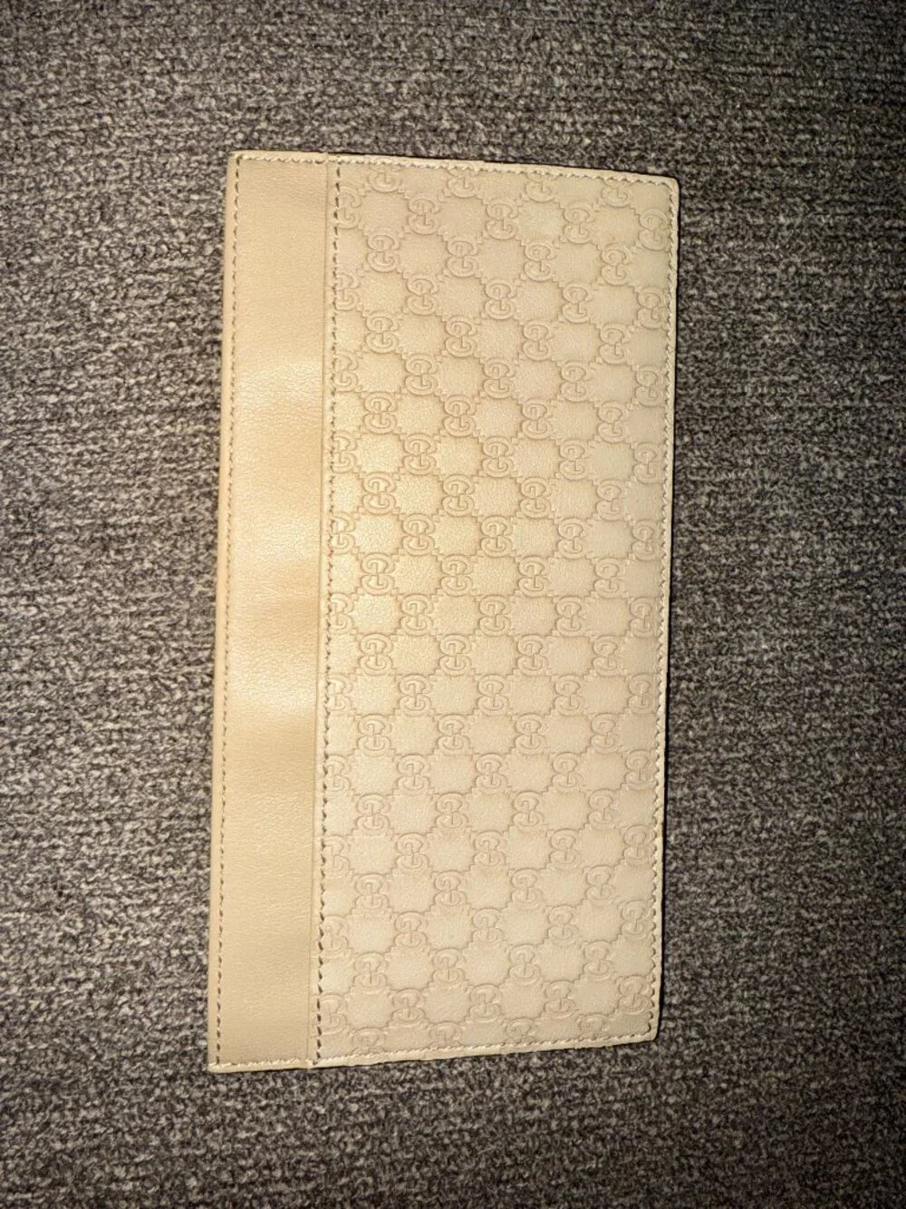 Gucci GG Microguccissima Biege Tan Leather Card Wallet Insert ID Holder